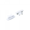 SET OF WHITE PLASTIC END CAPS FOR P108, 1PC WITH HOLE   1PC WITHOUT HOLE EP108
