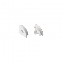 SET OF WHITE PLASTIC END CAPS FOR P151, 2PCS WITH HOLE EP161