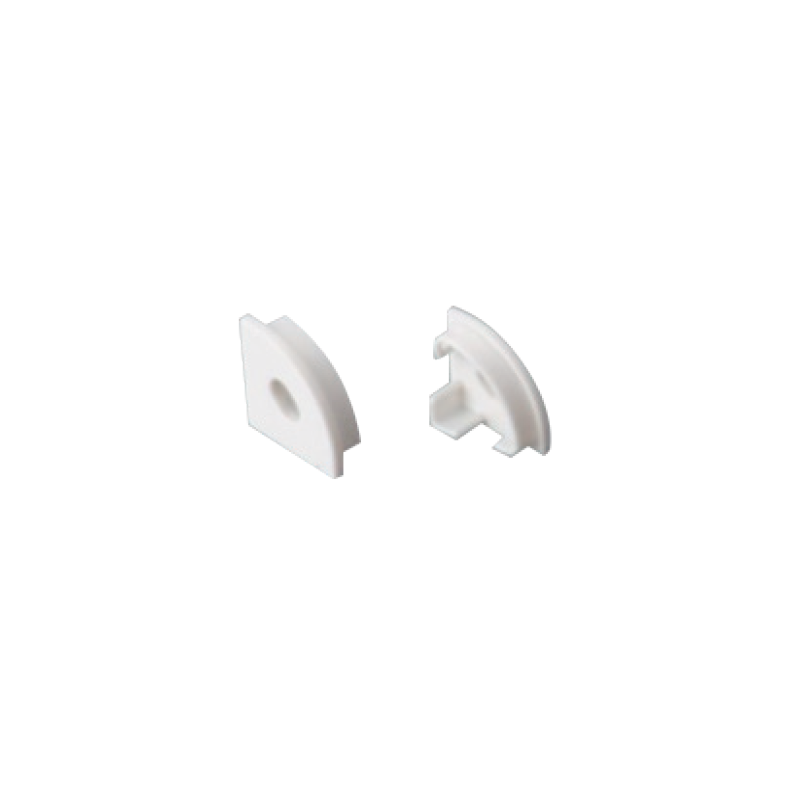 SET OF WHITE PLASTIC END CAPS FOR P151, 2PCS WITH HOLE EP161
