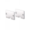 SET OF WHITE PLASTIC END CAPS FOR P117, 1PC WITH HOLE   1PC WITHOUT HOLE EP117