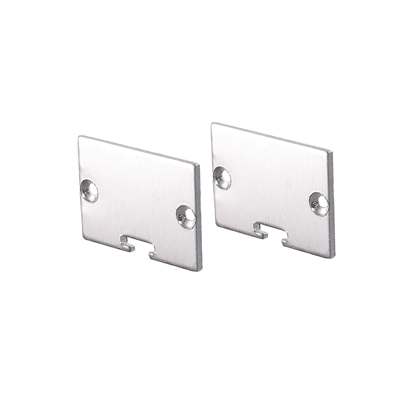SET OF WHITE PLASTIC END CAPS FOR P117, 1PC WITH HOLE   1PC WITHOUT HOLE EP117