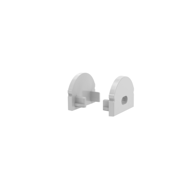 SET OF GREY PLASTIC END CAPS FOR P2LA, 1 WITHOUT HOLE 1 WITH HOLE EP2L SET OF GREY PLASTIC END CAPS FOR P2LA, 1 WITHOUT HOLE 1 WITH HOLE EP2L