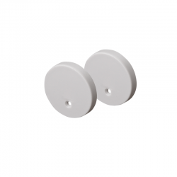 SET OF SILVER PLASTIC END CAPS FOR PROFILE P230, 2 PCS WITHOUT HOLE EP230