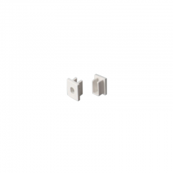 SET OF WHITE PLASTIC END CAPS FOR P162, 1PC WITH HOLE   1 PC WITHOUT HOLE EP162