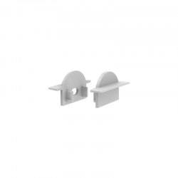 SET OF GREY PLASTIC END CAPS FOR P101, 1 WITHOUT HOLE   1 WITH HOLE EP101