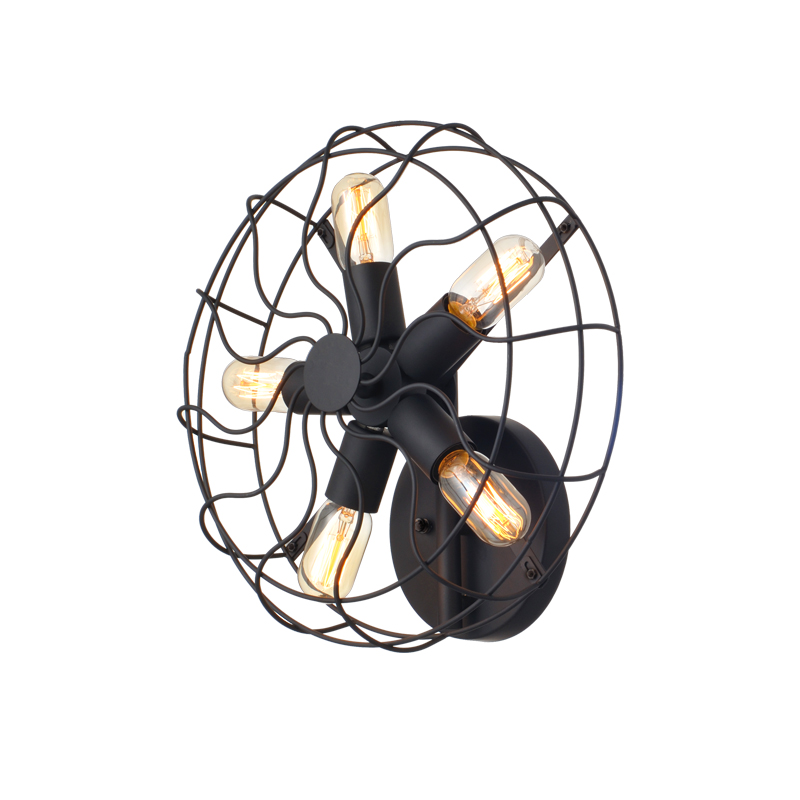 NETTO WALL MOUNTED 5XE27 METAL BLACK Φ41XH41cm V352715W