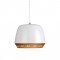 NETTO PENDANT 1ΧE27 METAL GRID WHITE/BRASS Φ30CM TNK80659WHB