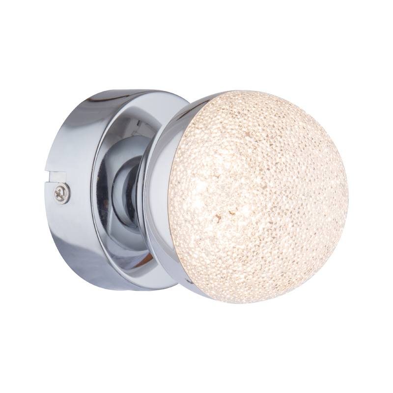 NETTO WALL MOUNTED LED LUMINAIRE 1x4W 3000K METALLIC CHROME+ ACRYLIC Φ8×Η10CM MC3001LEDA NETTO WALL MOUNTED LED LUMINAIRE 1x4W 3000K METALLIC CHROME+ ACRYLIC Φ8×Η10CM MC3001LEDA