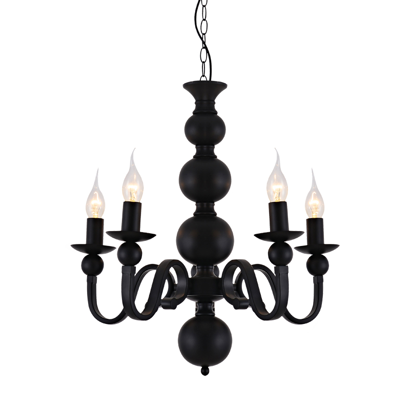 NETTO PENDANT 5XE14 METAL BLACK Φ48ΧΗ101,5CM DLA11855B