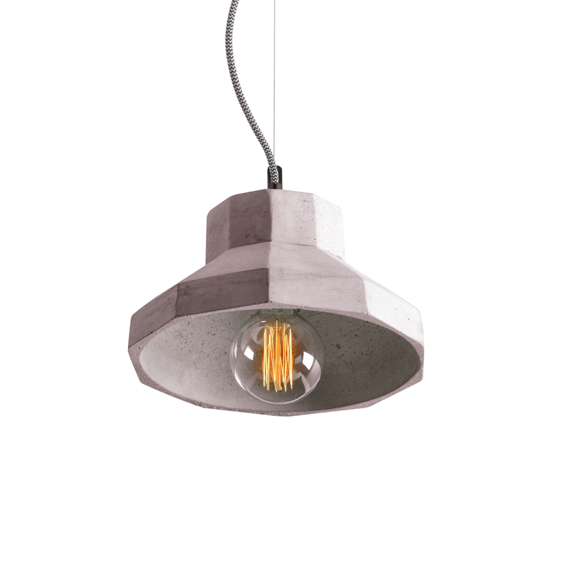 NETTO PENDANT 1XE27 CEMENT Φ26xH13cm V351541P
