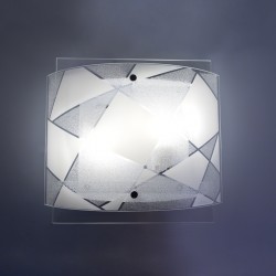 NETTO WALL MOUNTED/CEILING 2XE27 WHITE/CLEAR/CRYSTAL DOUBLE GLASS 31Χ29Χ10,8CM DLA977CL NETTO WALL MOUNTED/CEILING 2XE27 WHITE/CLEAR/CRYSTAL DOUBLE GLASS 31Χ29Χ10,8CM DLA977CL