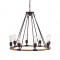 NETTO PENDANT 8XE27 BLACK METAL ROTONDA+ROPE Φ60ΧΗ140CM 853608PBR