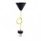 NETTO SUSPENSION BLACK METAL BASE   YELLOW FABRIC.CABLE Ε27 2800BY