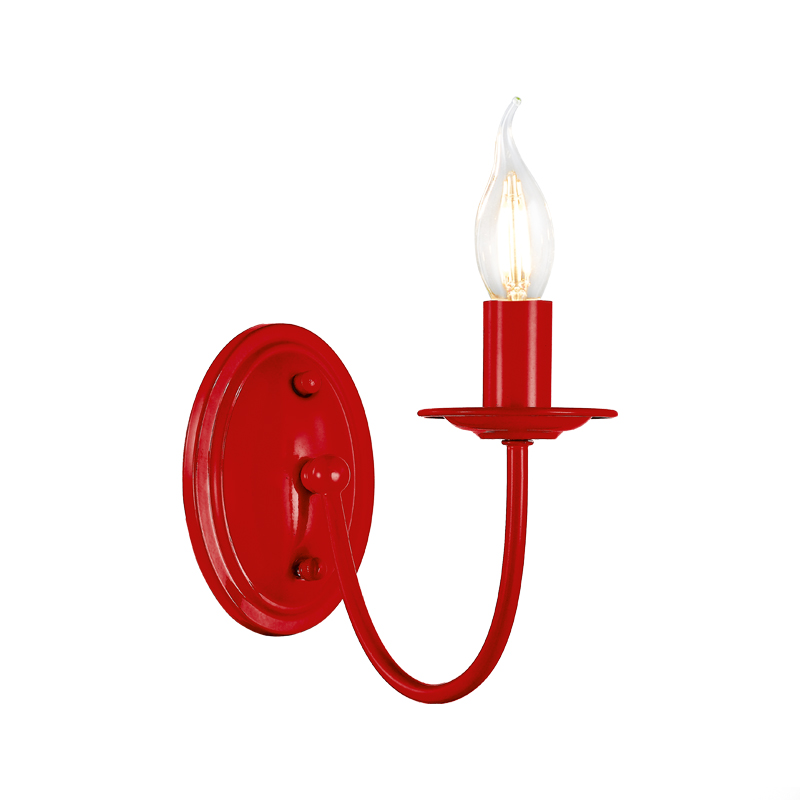 NETTO WALL MOUNTED 1XE14 METAL RED 25Χ15,5Χ20CM DL9311WR