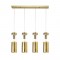 NETTO PENDANT 4XE27 BRASS+GLASS+METAL 70Χ10ΧΗ120CM V371974PPB