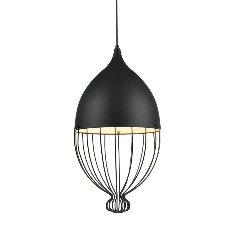 NETTO PENDANT 1ΧΕ27 METALIC BLACK GRID Φ30ΧΗ120CM AD8042BK