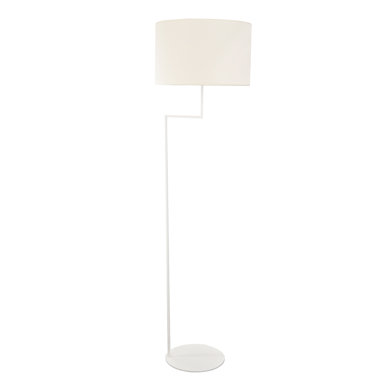 NETTO METALLIC FLOOR LIGHT 1X27 WHITE SHADE Φ40 X Η150cm OD5622FW