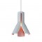 NETTO PENDANT 1XE27 METAL GREY+ PAL PINK Φ30ΧΗ83,4CM V36117GP