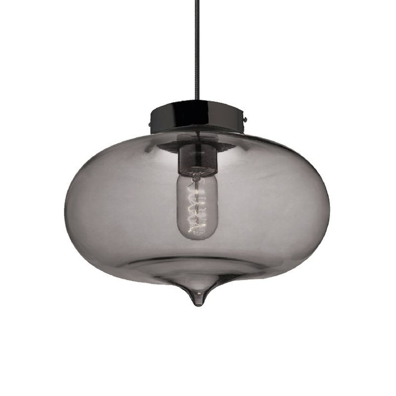 NETTO PENDANT GREY GLASS D27cm 1χ40W E27 V292891PGY