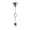 NETTO SUSPENSION NICKEL MAT METAL BASE   BLACK-WHITE FABRIC CABLE Ε27 2800NBW