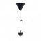 NETTO SUSPENSION WITH WIRE BLACK METAL BASE   WHITE FABRIC CABLE E27 2700BW