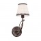 NETTO WALL MOUNTED 1XE14 METAL BROWN GOLD+BEIGE SHADE 14Χ36,5Χ22,5CM DLA11791WBG