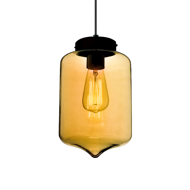 NETTO PENDANT AMBER GLASS D17cm 1X40W E27 V292881PAM