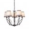 NETTO PENDANT 5XE14 METAL BROWN GOLD+BEIGE SHADE Φ53,5ΧΗ95,5CM DLA11795BG
