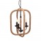 NETTO PENDANT 3XE14 METAL BLACK RECTANGLE+ROPE 40Χ40ΧΗ120CM 563403PRT