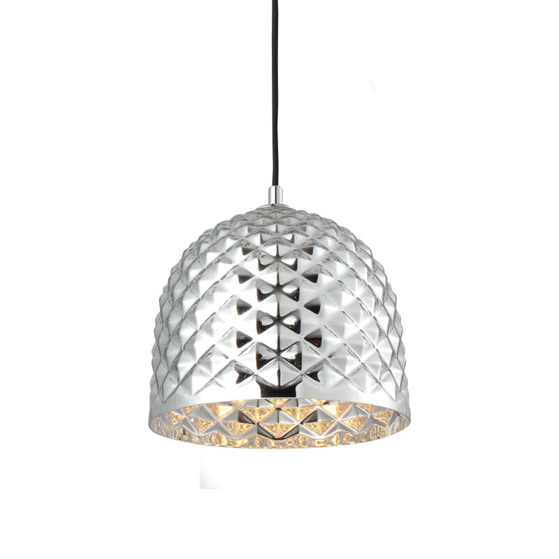 NETTO PENDANT 1XE27 CHROME GLASS POLYGON Φ24ΧΗ120CM V36352CH NETTO PENDANT 1XE27 CHROME GLASS POLYGON Φ24ΧΗ120CM V36352CH