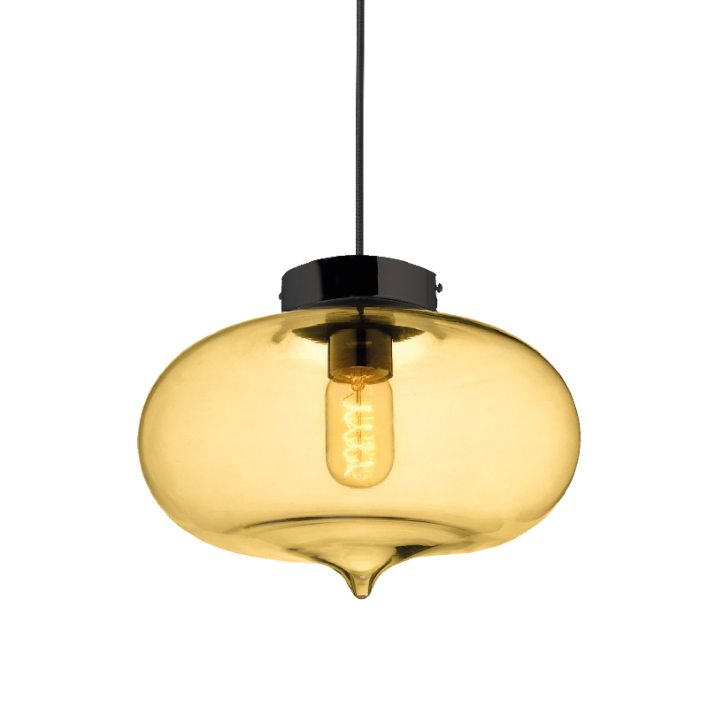 NETTO PENDANT AMBER GLASS D27cm 1X40W E27 V292891PAM