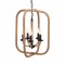 NETTO PENDANT 5XE14 METAL BLACK RECTANGLE+ROPE 50Χ50ΧΗ130CM 563505PRT