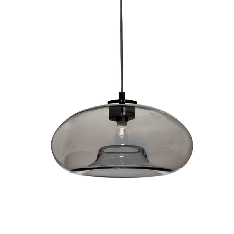NETTO PENDANT GREY GLASS D28cm 1χ40W E27 V292801PGY
