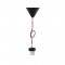 NETTO SUSPENSION BLACK METAL BASE   RED FABRIC CABLE Ε27 2800BR