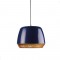 NETTO PENDANT 1ΧE27 METAL GRID BLUE/BRASS Φ30CM TNK80659BLB