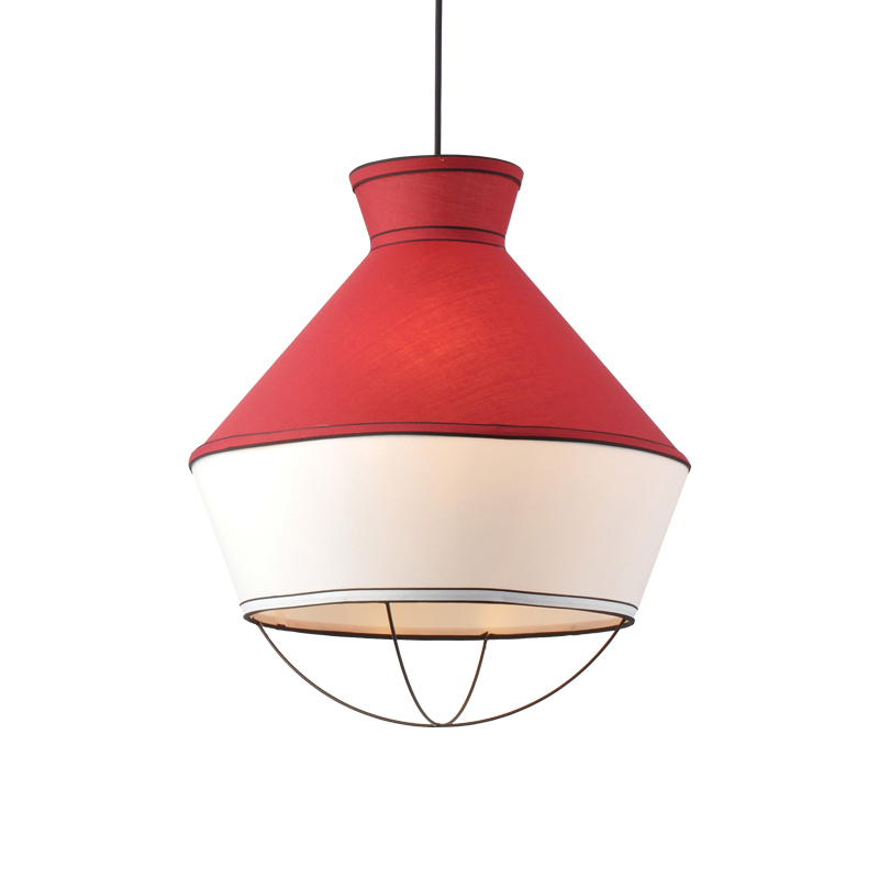 NETTO PENDANT L/F 3ΧΕ27 FABRIC RED +WHITE Φ45ΧΗ120CM V371963PR NETTO PENDANT L/F 3ΧΕ27 FABRIC RED +WHITE Φ45ΧΗ120CM V371963PR