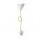 NETTO SUSPENSION WHITE BASE   GREEN FABRIC CABLE E27 2800WG
