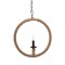 NETTO PENDANT 1XE14 METAL BLACK CIRCLES+ROPE 46ΧΗ120CM 563461PCR