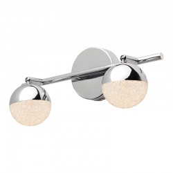 NETTO WALL MOUNTED LED LUMINAIRE 2x4W 3000K METALLIC CHROME+ ACRYLIC 332,5X10X16,5CM MC3002LED NETTO WALL MOUNTED LED LUMINAIRE 2x4W 3000K METALLIC CHROME+ ACRYLIC 332,5X10X16,5CM MC3002LED