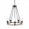 NETTO PENDANT 5XE27 BLACK METAL ROTONDA+ROPE Φ53ΧΗ140CM 853505PBR