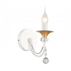 NETTO WALL MOUNTED 1XE14 METAL PATINΑ GOLD+CRYSTAL 12Χ19Χ19,5CM DLA12141W NETTO WALL MOUNTED 1XE14 METAL PATINΑ GOLD+CRYSTAL 12Χ19Χ19,5CM DLA12141W