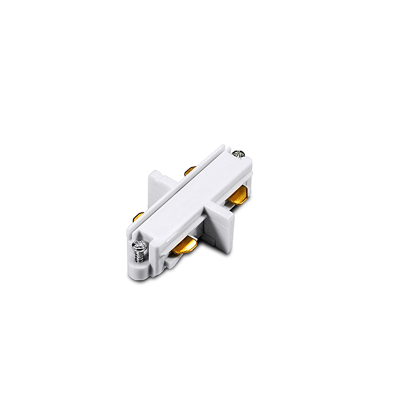 WHITE STRAIGHT CONNECTOR WITH 2 WIRES 2WIW