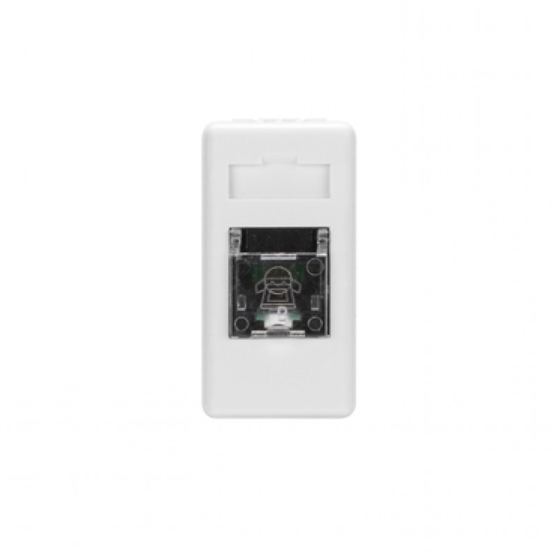 TELEPHONE SOCKET - RJ11 - 2 PAIRS - TWISTED PAIR - SCREW-ON TERMINALS - 1 MODULE - SYSTEM WHITE 331GW20251