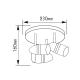 TRIPLE ADJUSTABLE CEILING SPOTLIGHT R63 No97 W/B AC.04597Y3 TRIPLE ADJUSTABLE CEILING SPOTLIGHT R63 No97 W/B AC.04597Y3