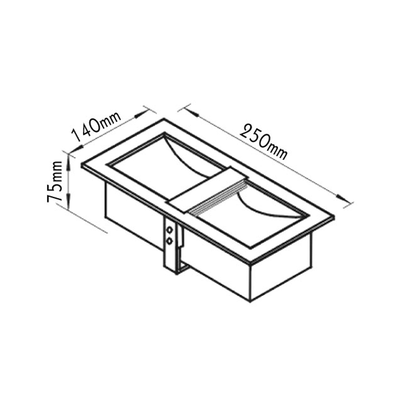 Wall lamp G5,3 2X50W EG AC.045XFWL56