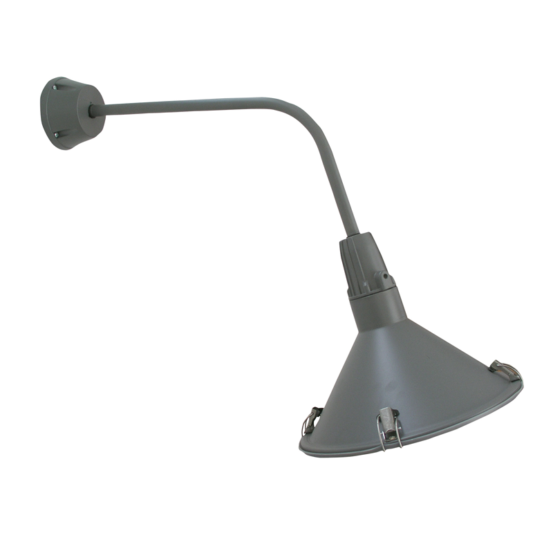 PROJECTOR+BRACKET D250mm Ε27 MAX 26W IP65 GREY GR020BL