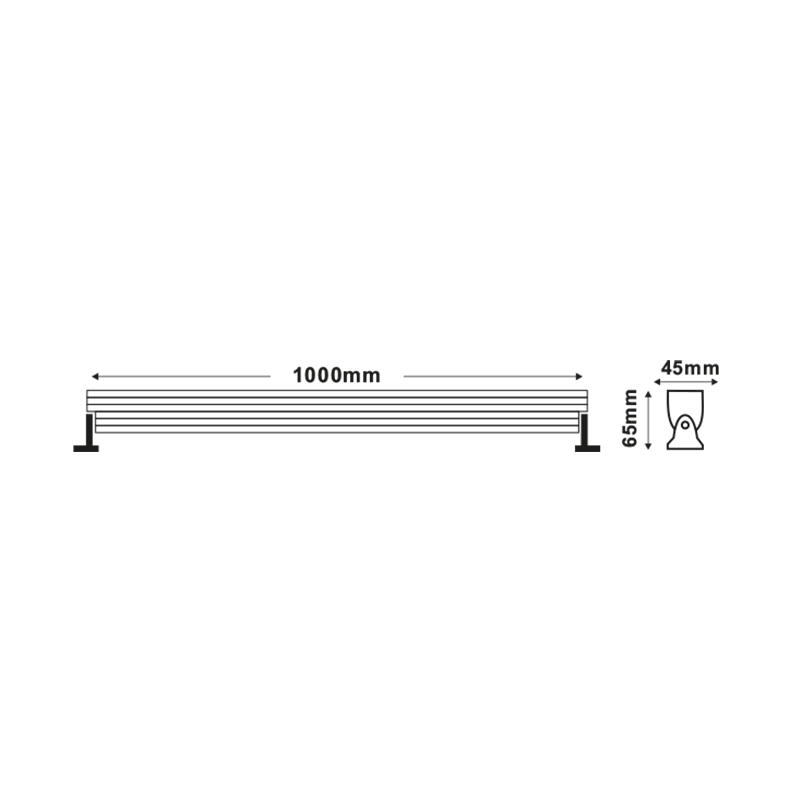 WALL WASHER CREE LED 24W 4000K 2.080Lm 30˚ 230V 1m IP65 LIAM2440 WALL WASHER CREE LED 24W 4000K 2.080Lm 30˚ 230V 1m IP65 LIAM2440