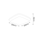 WHITE SQUARE CEILING LUMINAIRE SMD LED 24W 2100Lm 4000K 120° 230V IP54 Ra 80 OFAQ2440S