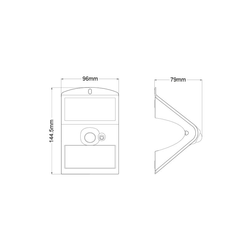 SMART SOLAR SENSOR SMDLED WALL WHITE 2W 220Lm 4000K IP65 90° PAPILLON2S