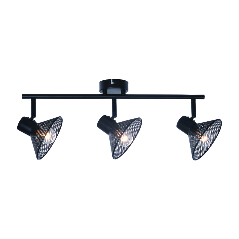 WALL MOUNTED 3ΧΕ14 PALOMA BLACK METAL 53X13X19CM TNK2833SB